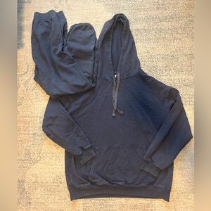 AERIE OFFLINE Navy Blue Hoodie and Sweatpants Set